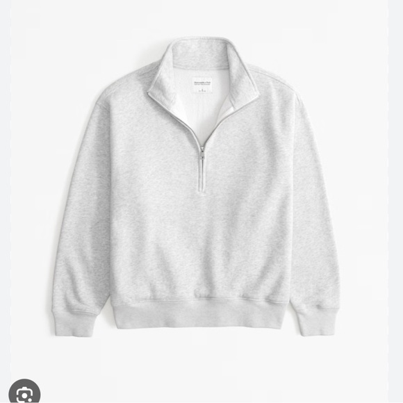 Abercrombie & Fitch Essential Sunday Oversized Hoodie in Light Grey - Picture 1 of 4